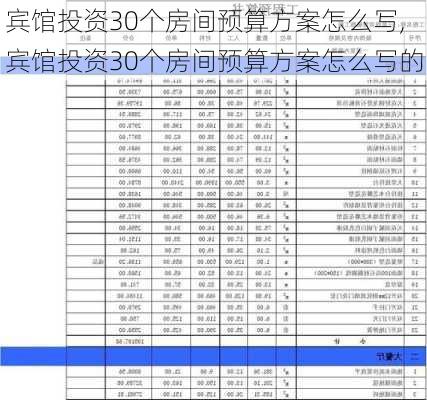 宾馆投资30个房间预算方案怎么写,宾馆投资30个房间预算方案怎么写的