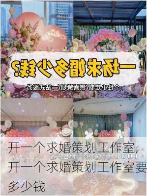 开一个求婚策划工作室,开一个求婚策划工作室要多少钱