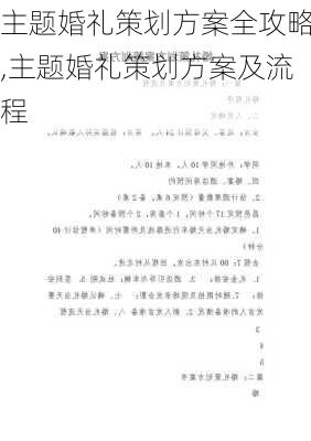 主题婚礼策划方案全攻略,主题婚礼策划方案及流程