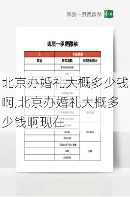 北京办婚礼大概多少钱啊,北京办婚礼大概多少钱啊现在