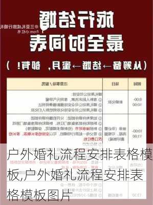 户外婚礼流程安排表格模板,户外婚礼流程安排表格模板图片