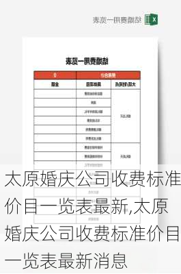 太原婚庆公司收费标准价目一览表最新,太原婚庆公司收费标准价目一览表最新消息