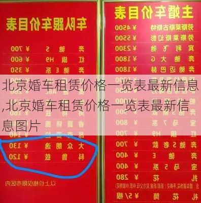 北京婚车租赁价格一览表最新信息,北京婚车租赁价格一览表最新信息图片