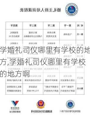 学婚礼司仪哪里有学校的地方,学婚礼司仪哪里有学校的地方啊