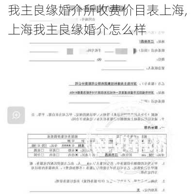 我主良缘婚介所收费价目表上海,上海我主良缘婚介怎么样