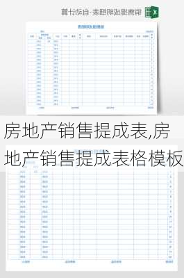 房地产销售提成表,房地产销售提成表格模板