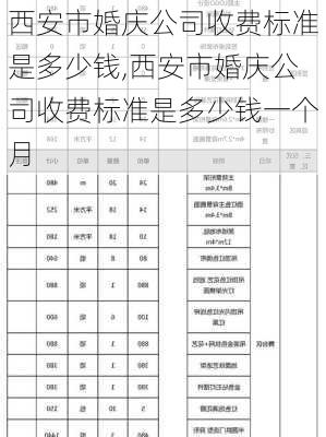 西安市婚庆公司收费标准是多少钱,西安市婚庆公司收费标准是多少钱一个月