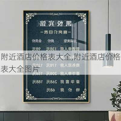 附近酒店价格表大全,附近酒店价格表大全图片