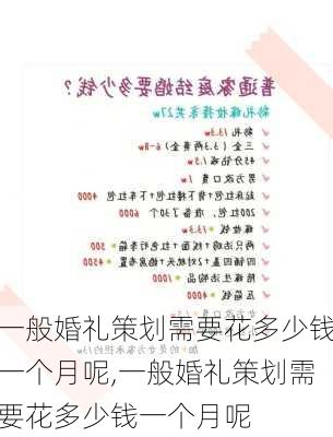 一般婚礼策划需要花多少钱一个月呢,一般婚礼策划需要花多少钱一个月呢