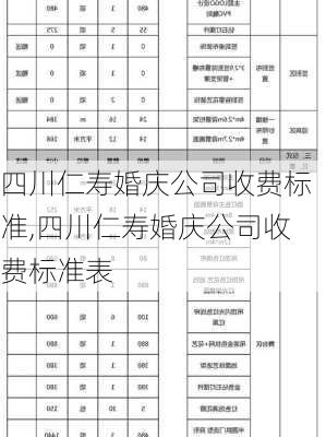 四川仁寿婚庆公司收费标准,四川仁寿婚庆公司收费标准表