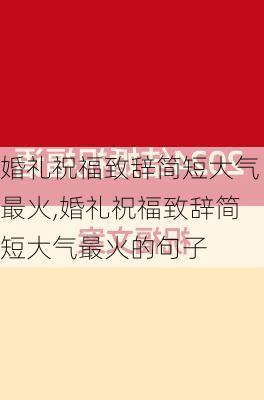 婚礼祝福致辞简短大气最火,婚礼祝福致辞简短大气最火的句子