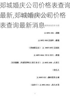 郯城婚庆公司价格表查询最新,郯城婚庆公司价格表查询最新消息