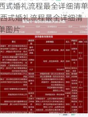 西式婚礼流程最全详细清单,西式婚礼流程最全详细清单图片