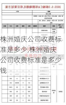 株洲婚庆公司收费标准是多少,株洲婚庆公司收费标准是多少钱