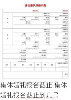 集体婚礼报名截止,集体婚礼报名截止到几号