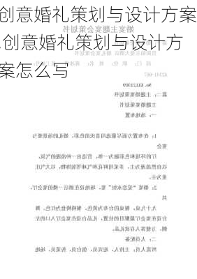 创意婚礼策划与设计方案,创意婚礼策划与设计方案怎么写